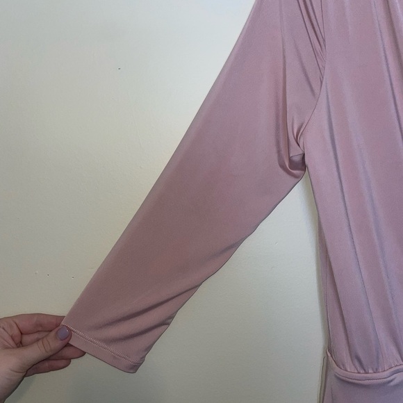 Lover + Friends Love Happy Mauve Pink Bodycon Long Sleeve Mini Dress Small - Picture 9 of 10